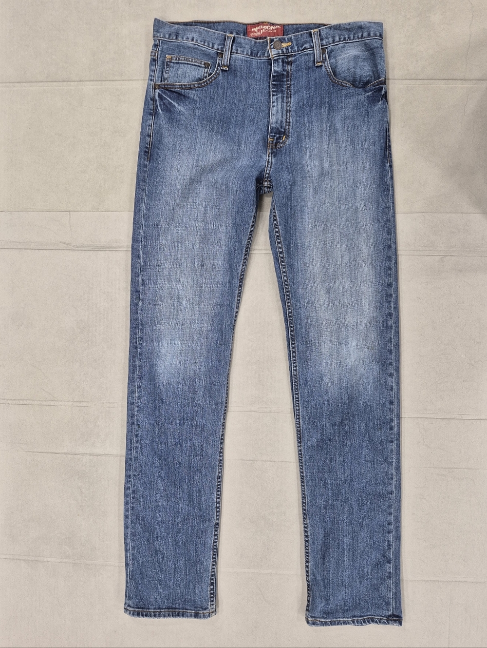 Arizona jeans men's 33x34 slim straight leg stretch high rise